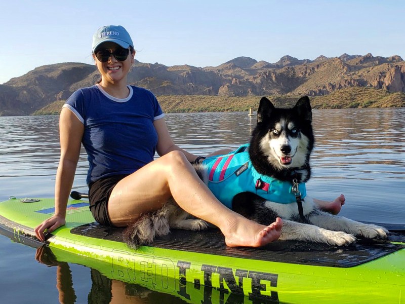 Paddle Boarding with Ella the&nbsp;Husky
